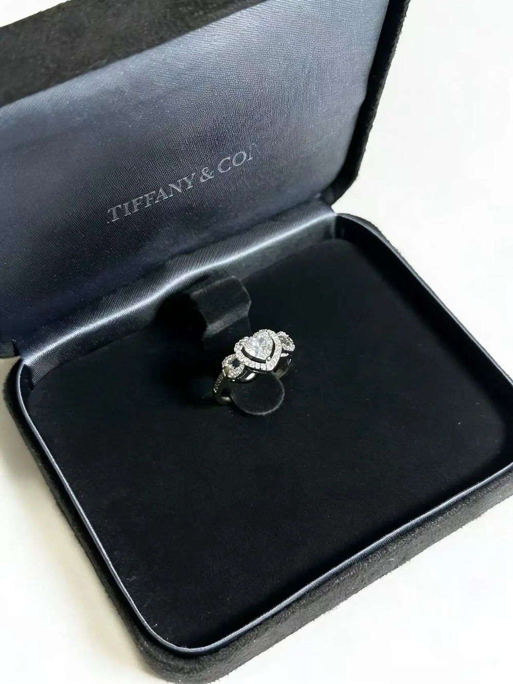 Tiffany & Co. Heart-Shaped Diamond Twisted Ring